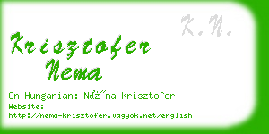 krisztofer nema business card